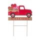 Glitzhome 24"H Valentine's WELCOME Truck Yard Stake or Hanging Sign (Two Functions)