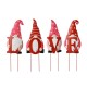 Glitzhome 24"H Set of 4 Metal Valentine's LOVE Gnome Yard Stake or Hanging Sign (Two Functions)