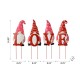 Glitzhome 24"H Set of 4 Metal Valentine's LOVE Gnome Yard Stake or Hanging Sign (Two Functions)