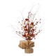 Glitzhome 18"H Lighted Valentine's Berry Heart Table Tree