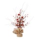 Glitzhome 18"H Lighted Valentine's Berry Heart Table Tree