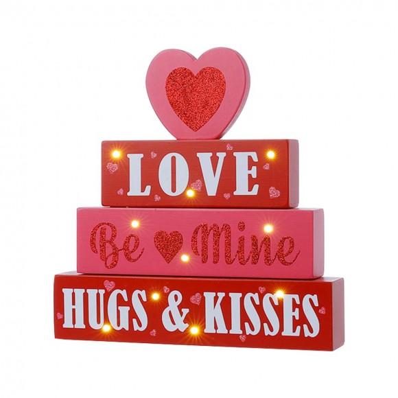 Glitzhome 72 in. Wooden/Metal Valentine&s Heart Garland