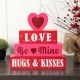 Glitzhome 11.25"H Lighted Valentine's Wooden Block Table Sign