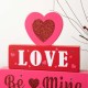 Glitzhome 11.25"H Lighted Valentine's Wooden Block Table Sign