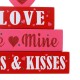 Glitzhome 11.25"H Lighted Valentine's Wooden Block Table Sign