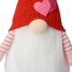 Glitzhome 25.5"H Fabric Valentine's Gnome Standing Decor