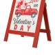 Glitzhome 24"H Valentine's Wooden Truck Porch Sign / Standing Décor