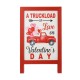 Glitzhome 24"H Valentine's Wooden Truck Porch Sign / Standing Décor