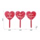 Glitzhome 15"H Set of 3 Wooden Heart-shaped Yard Stakes