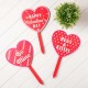 Glitzhome 15"H Set of 3 Wooden Heart-shaped Yard Stakes