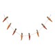 Glitzhome 71.25"L Easter Burlap Carrots Garland