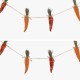 Glitzhome 71.25"L Easter Burlap Carrots Garland