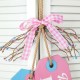 Glitzhome 24"H Easter Wooden Doorknob Hanging Decor