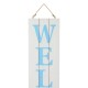 Glitzhome 42"H "Happy EASTER" & "WELCOME" Wooden Double Sided Porch Sign