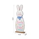 Glitzhome 36"H Easter Lighted Wooden Metal Bunny Porch Decor