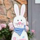 Glitzhome 36"H Easter Lighted Wooden Metal Bunny Porch Decor