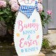 Glitzhome 36"H Easter Lighted Wooden Metal Bunny Porch Decor