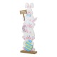 Glitzhome 30.75"H Easter Wooden Stacked Bunny Porch Decor