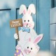 Glitzhome 30.75"H Easter Wooden Stacked Bunny Porch Decor