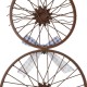 Glitzhome 38"H Easter Metal Bicycle Wheel Bunny Yard Stake or Wall Decor (Two Functions)