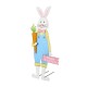 Glitzhome 36"H Metal Bunny Boy Yard Stake or Standing Décor or Wall Décor (Three Functions)