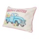 Glitzhome 18"L Faux Burlap Happy Easter Truck Pillow