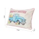 Glitzhome 18"L Faux Burlap Happy Easter Truck Pillow