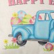 Glitzhome 18"L Faux Burlap Happy Easter Truck Pillow