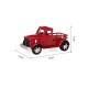 Glitzhome 18.50"L Solar Powered Red Metal Truck Planter Stand