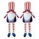 Glitzhome 2PK 24"H Fabric Patriotic/Americana Gnome Shelf Sitter with Dangling Legs