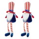 Glitzhome 2PK 24"H Fabric Patriotic/Americana Gnome Shelf Sitter with Dangling Legs