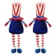 Glitzhome 2PK 24"H Fabric Patriotic/Americana Gnome Shelf Sitter with Dangling Legs