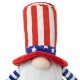 Glitzhome 2PK 24"H Fabric Patriotic/Americana Gnome Shelf Sitter with Dangling Legs