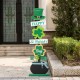 Glitzhome 42"H St. Patrick's Day Lighted Wooden Shamrocks Porch Decor