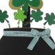 Glitzhome 42"H St. Patrick's Day Lighted Wooden Shamrocks Porch Decor