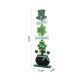 Glitzhome 42"H St. Patrick's Day Lighted Wooden Shamrocks Porch Decor