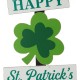 Glitzhome 42"H St. Patrick's Day Lighted Wooden Shamrocks Porch Decor