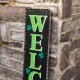 Glitzhome 42"H St. Patrick's Day Lighted Wooden "WELCOME" Porch Sign