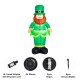 Glitzhome 8ft St. Patrick's Day Lighted Inflatable Leprechaun Decor