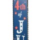 Glitzhome 42.5"H July 4th Lighted Wooden Happy Porch Sign