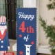 Glitzhome 42.5"H July 4th Lighted Wooden Happy Porch Sign