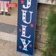 Glitzhome 42.5"H July 4th Lighted Wooden Happy Porch Sign