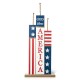 Glitzhome 36.25"H Lighted Wooden Patriotic Firecracker Porch Decor