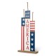 Glitzhome 36.25"H Lighted Wooden Patriotic Firecracker Porch Decor