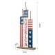 Glitzhome 36.25"H Lighted Wooden Patriotic Firecracker Porch Decor