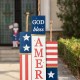 Glitzhome 36.25"H Lighted Wooden Patriotic Firecracker Porch Decor