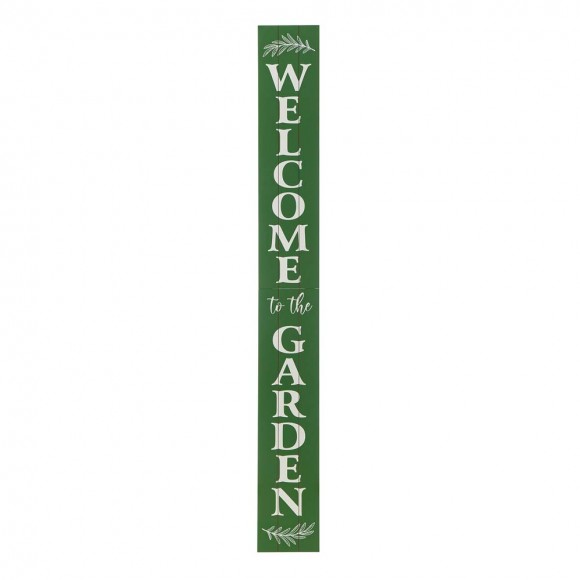 Glitzhome 60"H Oversized Wooden Green "WELCOME to the GARDEN" Porch Sign