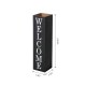 Glitzhome 30"H Double Sided Solid Wood Black Boxed "WELCOME HOME" Porch Sign