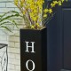 Glitzhome 30"H Double Sided Solid Wood Black Boxed "WELCOME HOME" Porch Sign