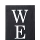 Glitzhome 30"H Double Sided Solid Wood Black Boxed "WELCOME HOME" Porch Sign